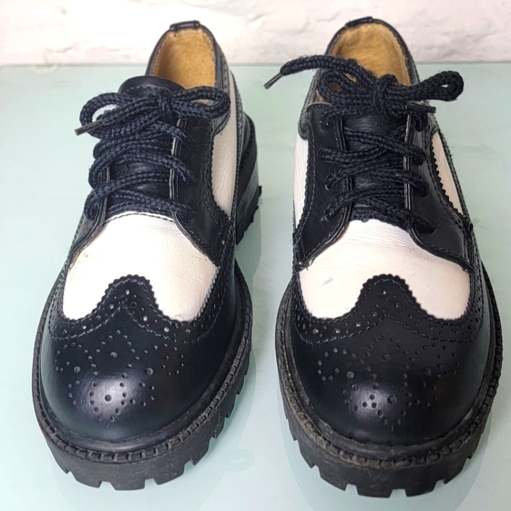 Colorado Black And White Y2k Platform Oxfords Shoes